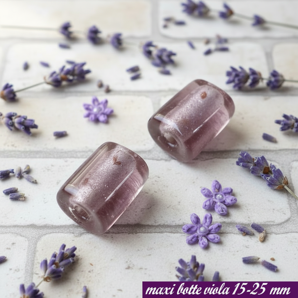 maxi botte viola 15-25 mm perle piastre pendenti accessori creare ciondoli collane  stile Murano Venezia