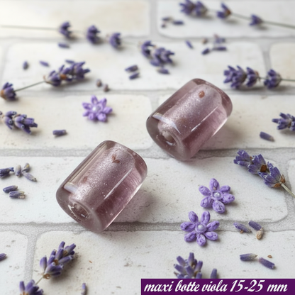 maxi botte viola 15-25 mm perle piastre pendenti accessori creare ciondoli collane  stile Murano Venezia