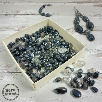 perle nere metallizzate bijoux bigiotteria colorate e cristallo per fai da te gioielli di perline orecchini