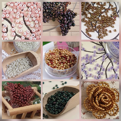 Rocailles perline metalliche particolari 2.5 mm 9/0 hobby bijoux fiori