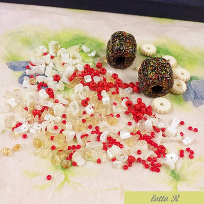 nero multicolore componenti grandi foro largo vetro simil corallo pietre dure e semipreziose per ciondoli di collane con cordini perle bigiotteria bijoux