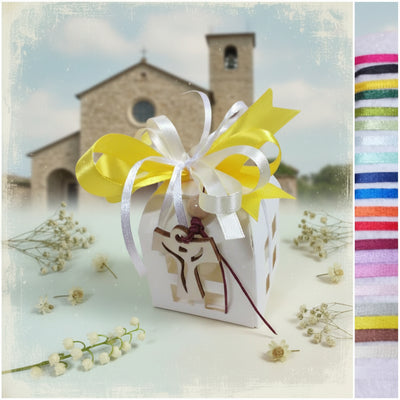 Portachiavi Croce francescana confezione bomboniere Comunione Cresima