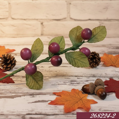 bacche bordeaux susine ramo frutta artificiale finta decorativa natalizia vetrine casa composizioni pasquali floreali fai da te centrotavola addobbi 