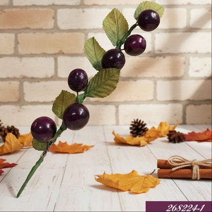 frutti bacche viola prugne ramo frutta artificiale finta decorativa natalizia vetrine casa composizioni pasquali floreali fai da te centrotavola addobbi Natale
