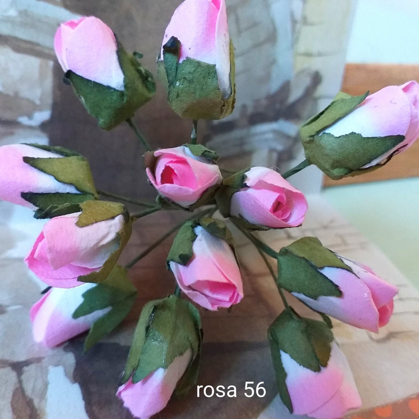 applicazioni fiori bomboniere fai da te rose colore rosa roselline boccioli con stelo gambo di ferro uso per composizioni floreali centrotavola segnaposto packaging confezionamento pacchi regalo natalizi