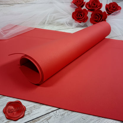 rosso eva foam gomma crepla fommy 2 mm carta eva foamy mousse fogli 40 x 60 cm crepp Stafil uso fai da te bambole fiori torte decorative