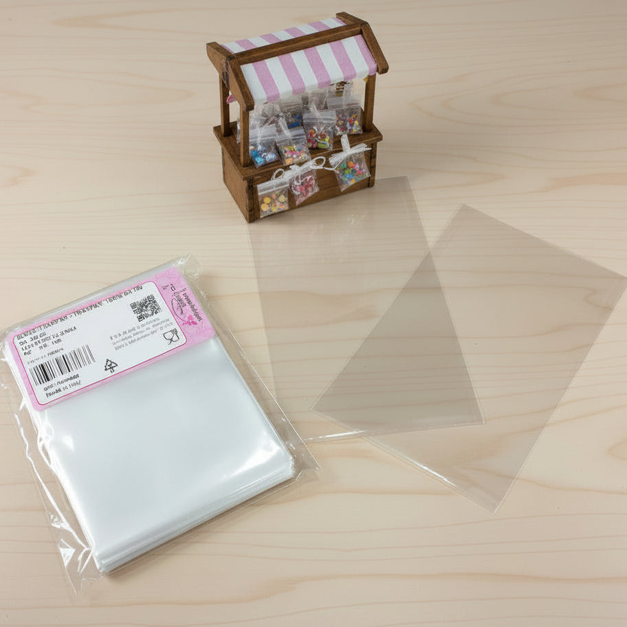 sacchetti buste trasparenti cellophane plastica lato aperto produttore PNP plast idonei per alimenti uso confezionamento dolci caramelle confettata biscotti cioccolatini