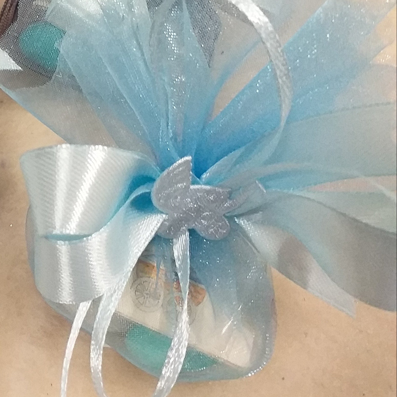 azzurro celeste sacchetto bomboniera nascita 1 euro confezione confetti bigliettini personalizzati per  bimbo maschietto baby bebè
