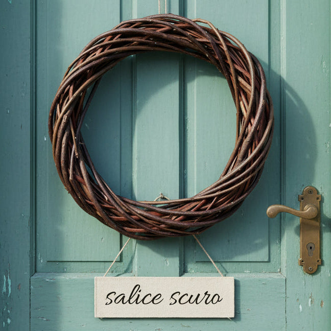anello di salice scuro ghirlanda corona per fuoriporta pasquale in vimini rattan da decorare fai da te come decorazioni matrimonio cucina primavera casa ufficio negozio
