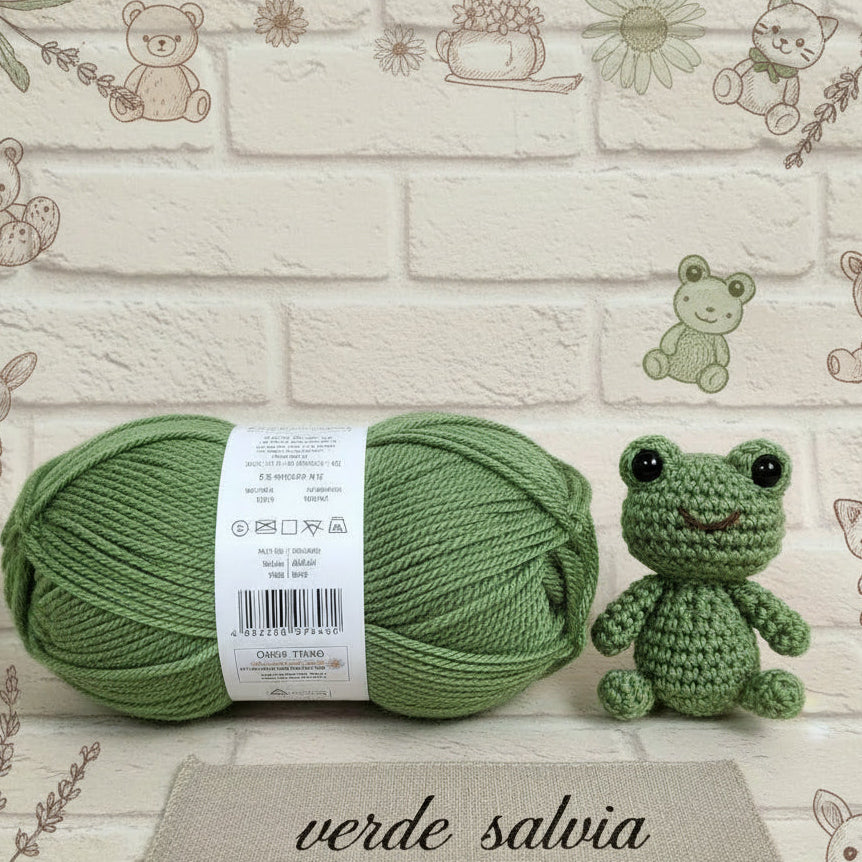 verde salvia pastello misto lana acrilico sintetico gomitoli per Ferri lavori a maglia e uncinetto vetrina eco-friendly uso sferruzzare maglione amigurumi pasquali decorazioni natalizie mandala
