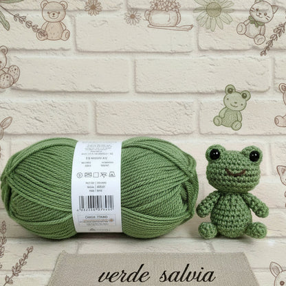 verde salvia pastello misto lana acrilico sintetico gomitoli per Ferri lavori a maglia e uncinetto vetrina eco-friendly uso sferruzzare maglione amigurumi pasquali decorazioni natalizie mandala