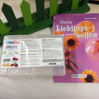idee fiori girasoli da Meine LIeblings-seifen manuale per creare in casa fai da te sapone e saponette con base glicerina soapyfun Rohseife da 1000 grammi trasparente di HobbyFun-Stafil