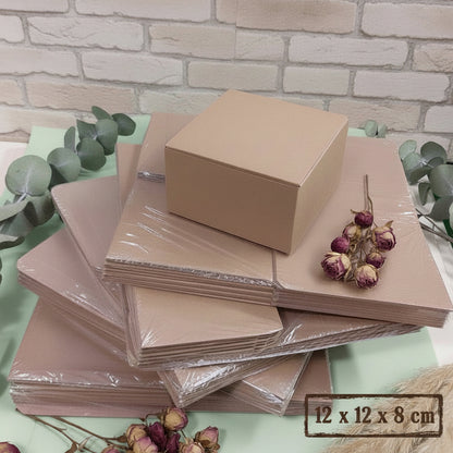 bassa quadrata rustica country scatole cartone kraft bomboniere fai da te e regalo avana cartoncino beige uso confezioni packaging pasticceria enogastronomia idee regalistica
