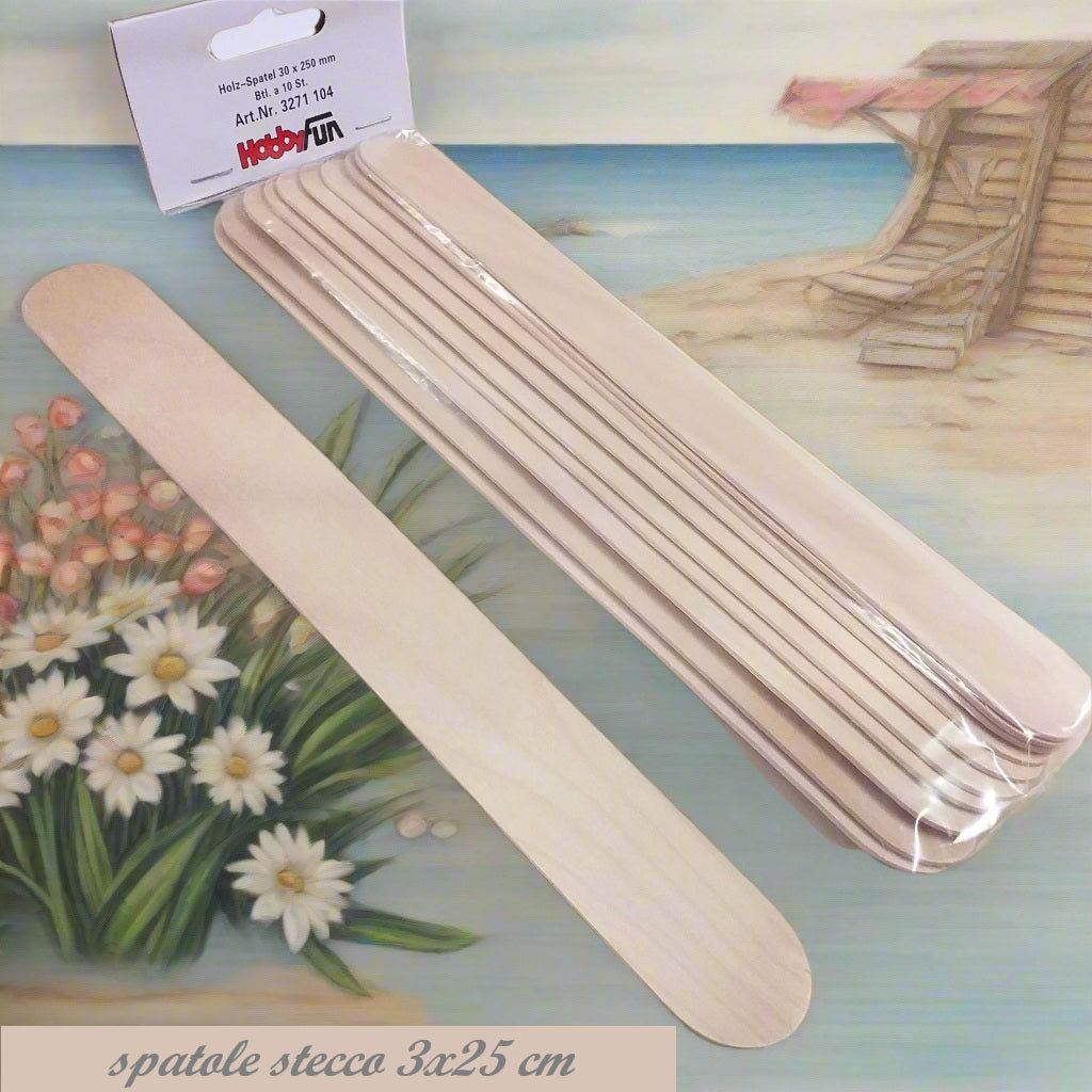 3 x 25 cm abbassalingua spatole stecco bastoncini piatti occorrente creare seggiola sedia natalizia bambola pupazzo miniature presepe albero natale staccionata panchina