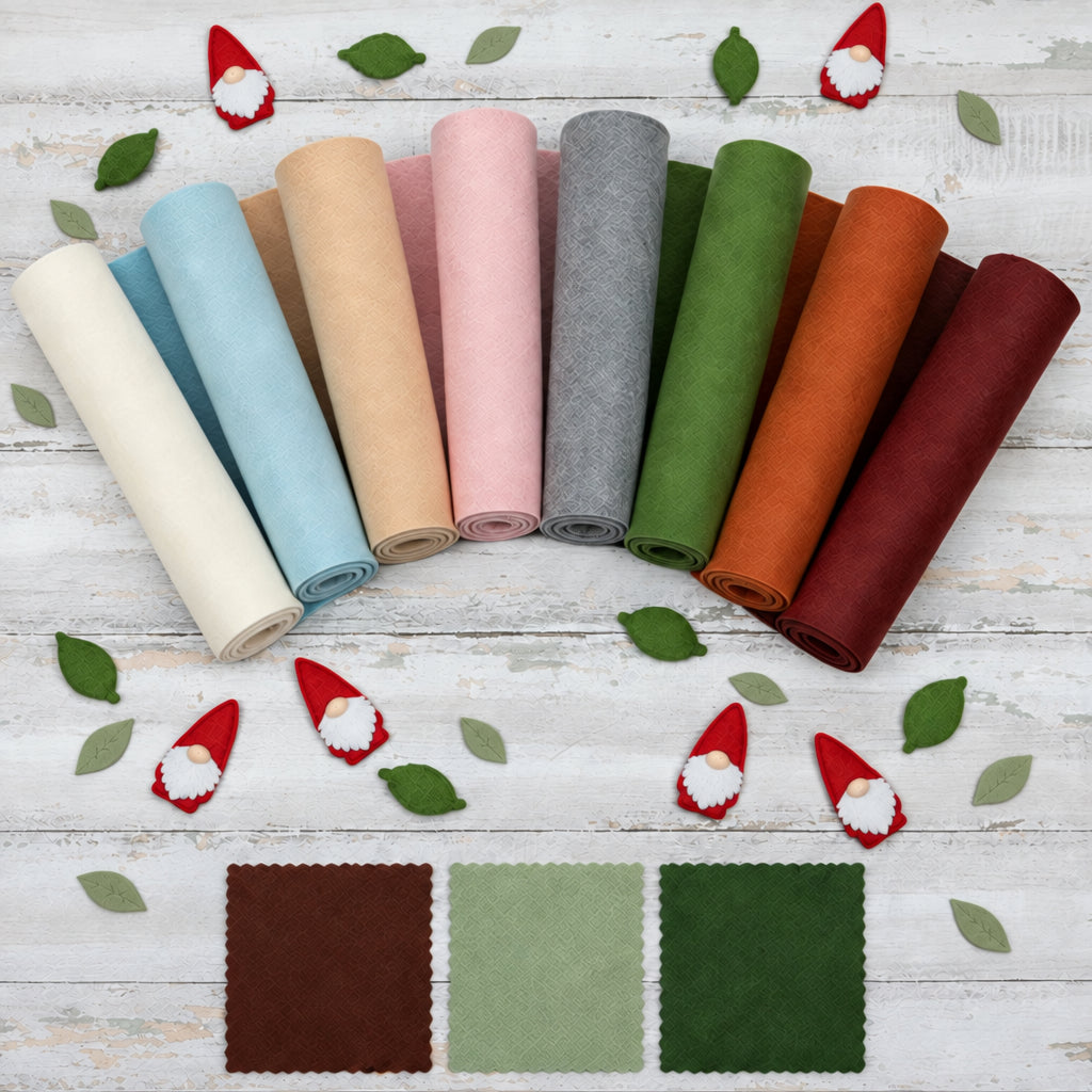 pannolenci morbido foglio feltro spessore 2 mm colori rosso verde muschio panna beige marrone grigio uso fai da te fiori stelle natalizie botanica agrifoglio vischio cappello babbo gnomo natale fuoriporta