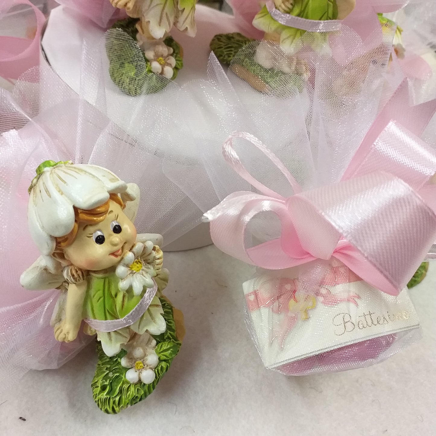 kit fai da te o confezionamento fatina-folletto fiori del bosco confezionate confetti babyshower nascita battesimo compleanno comunione cresima bimba femminuccia sacchetti confetti