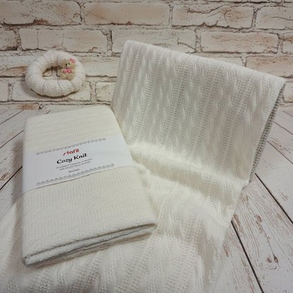 colore bianco lana tessuto a maglia treccia knit stoffa sintetica per cucito creativo hobby lavoretti natalizi decorazioni idea creazione ghirlanda nascita o Natale peluche orso