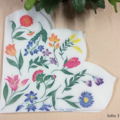 bordo petalo fiori di campo e da giardino margherite blu tulipani arancioni mimosa decoupage tovaglioli carta di riso in offerta