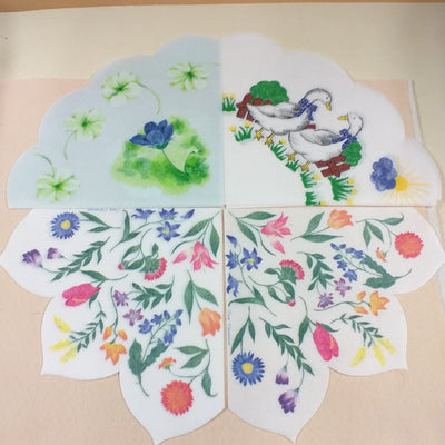 Fiori e papere pasquali tovaglioli per decoupage carta di riso 35 cm
