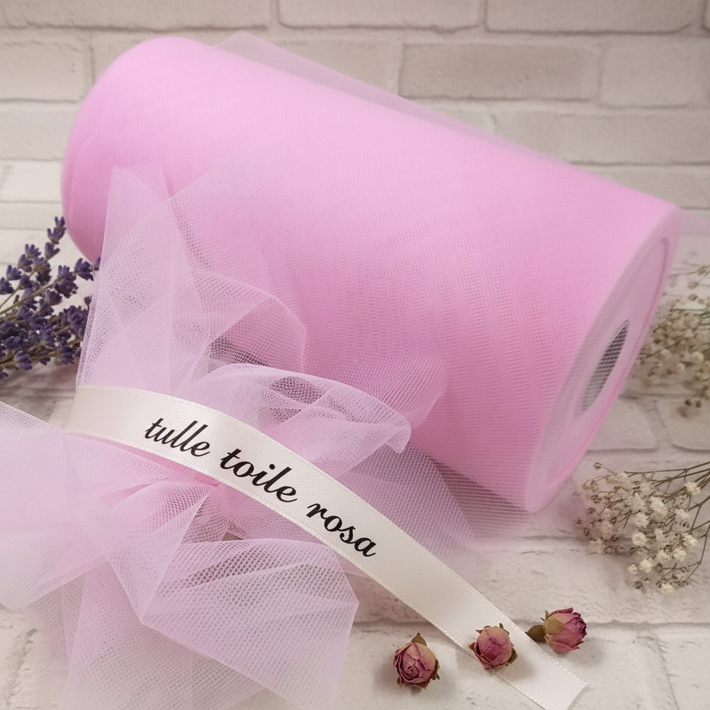 rosa tulle rete traforato fioristi tessuto in runner e rotolo decorativo cucito creativo hobby allestimento fai da te bomboniere uso cucire bamboline di stoffa e pezza creare fiocchi nascita coccarda