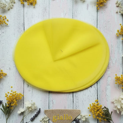 colore giallo tulle per confetti bomboniere fai da te rotondo colorato centrini cerchi dischi di velo retina filet per confezionare sacchetti o cerchi di metallo