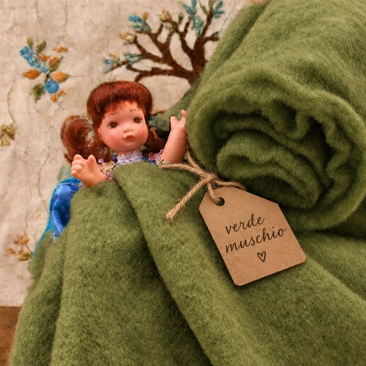 verde muschio feltro vello di lana modellabile panno per cucito creativo natalizio