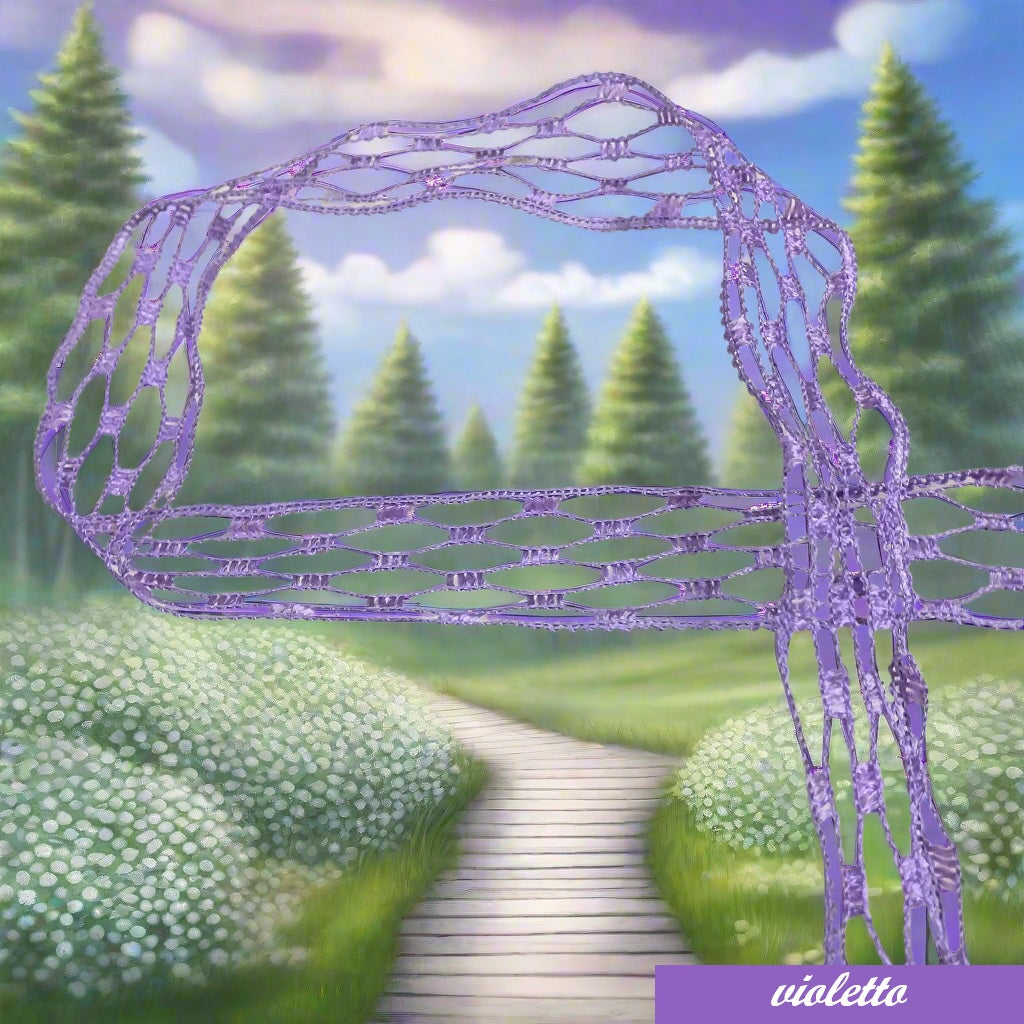 violetto nastro rete reticolato animato gitterband per fiori pizzo fiocchi fai da te bomboniere retina con ferretto ai bordi