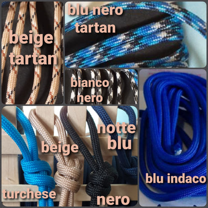 8 colori mix tartan tinta unita paracord cordino bracciali guinzaglio cani portachiavi intreccio corda