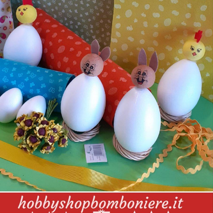Regali Pasqua fai da te idee lei lui Bimbi uova polistirolo nastri fiorellini feltro Pannolenci fommy gomma crepla