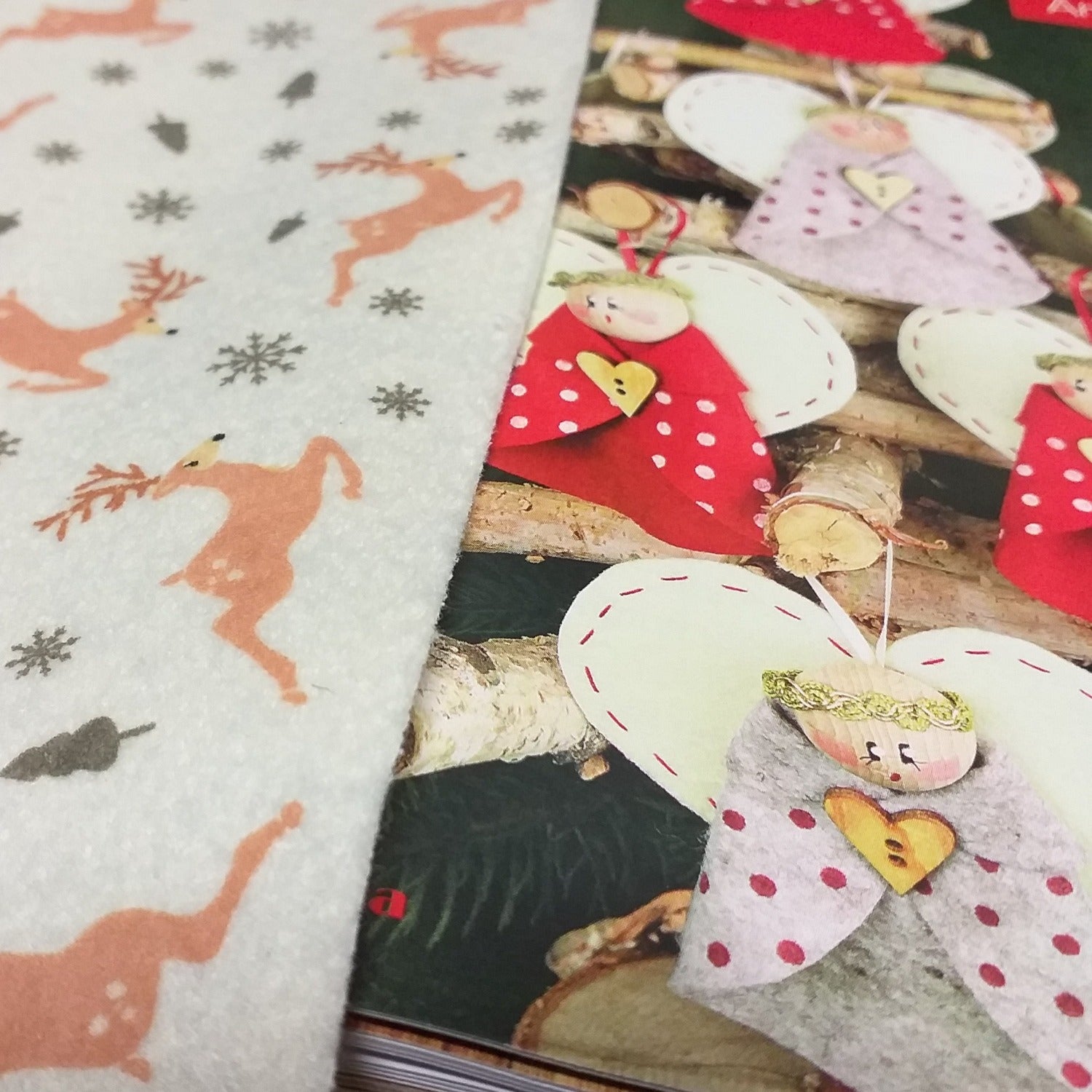 Natale di feltro manuale libretto cartamodelli idee del Kit creare angioletti con fogli pannolenci renne stampato