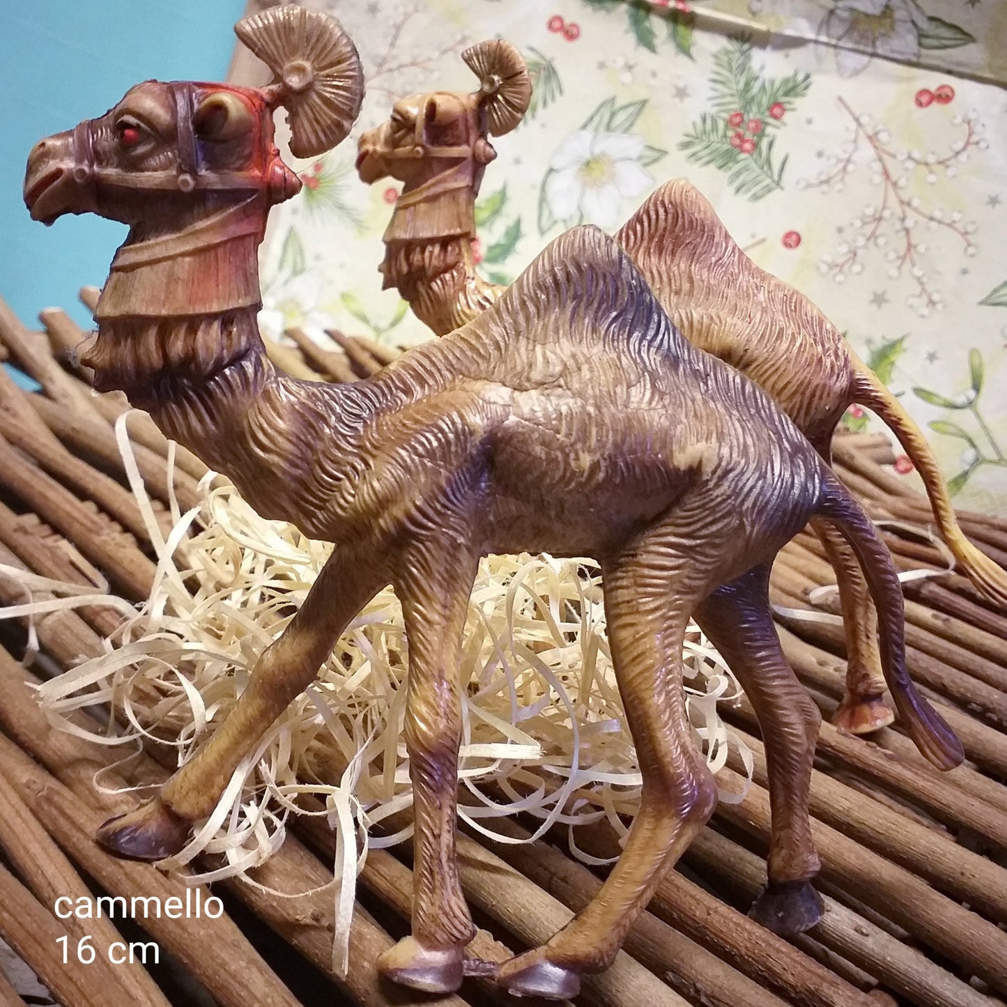 cammelli 16 cm plastica resina statuette figure per Re Magi Presepe vetrina animali statuine miniature mini giardino