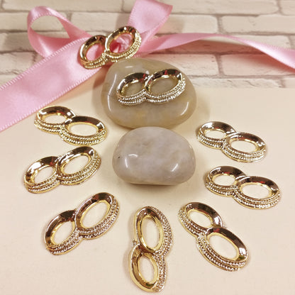 fedi matrimonio dorate tag applicazioni bomboniere fai da te simboli in plastica etichette per confezioni packaging segnaposto confetti da incollare su sacchettini scatoline pacchi regalo nozze sposi