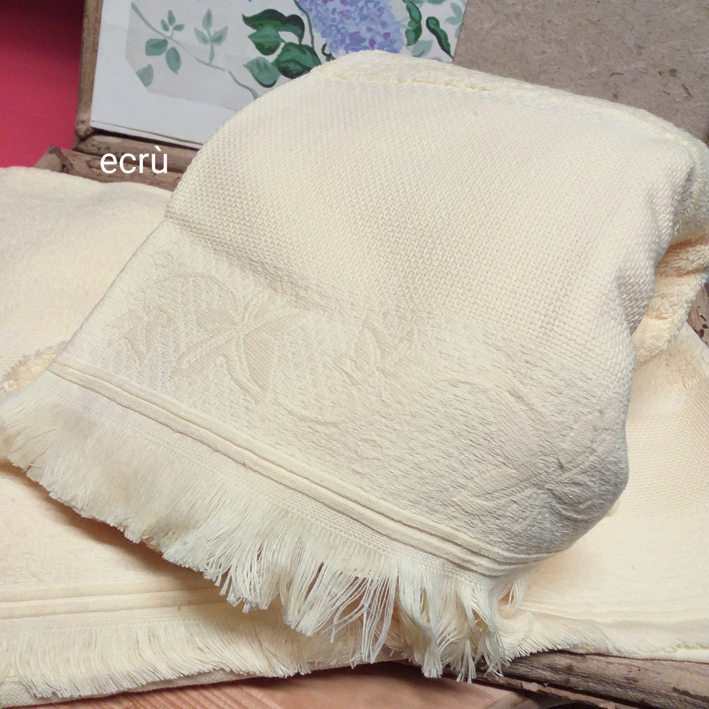 ecrù set mani ospite asciugamani colorati di spugna cotone tela Aida da ricamare a punto croce per idee regalo bagno