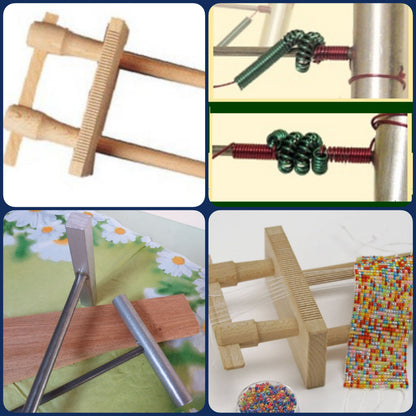 attrezzi per fare bigiotteria creare gioielli di perline telaio legno e twister wire di filo di ferro