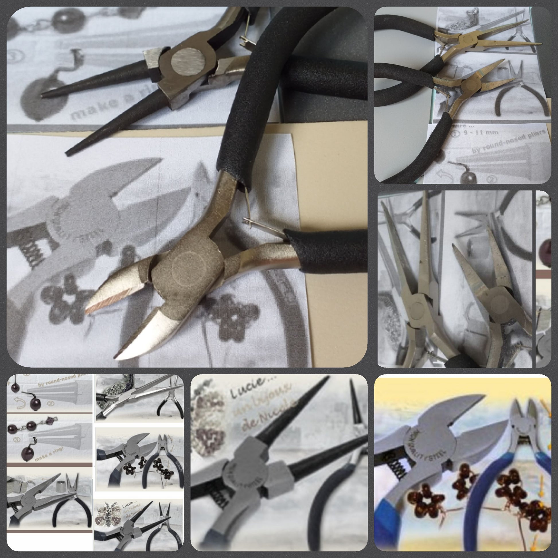 Negozio vendita on-line attrezzi per bijoux di perline lavorazione bigiotteria creazione gioielli con pinze e tronchesino per schiaccini perle