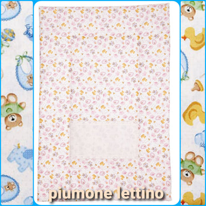 Piumone lettino punto croce bambini articoli da ricamo con tela Aida Baby orsacchiotti corredino cameretta prima infanzia biancheria