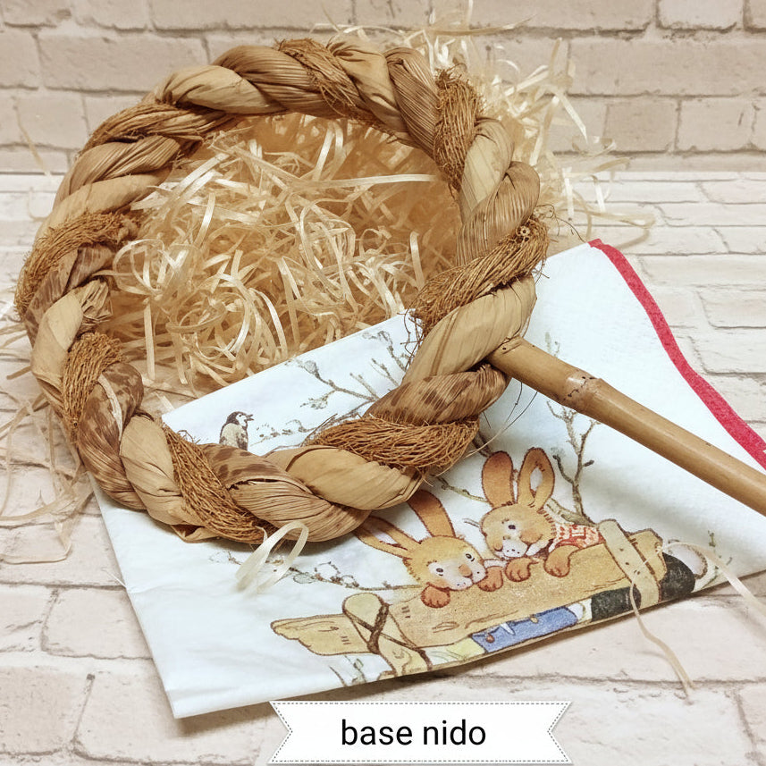 base per nidi finti artificiali uso albero con decorazioni uova Pasqua fai da te paglia viticcio rustico per confezioni regalo cesti vetrine composizioni fiori centrotavola
