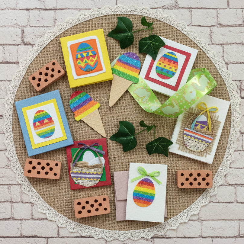 chiudipacco shop accessori packaging pasquale tema uova coniglietti fiori margherite bigliettini carta mano di riso gelso juta rafia bustina cartoncino paglia nastro verde coniglietti