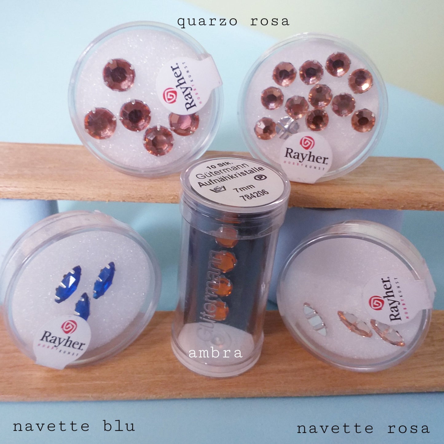 perline cristalli strass pietre tondi navette cucire ricamo vestiti abiti bijoux bigiotteria fai da te brillantini blu Rosa Ambra
