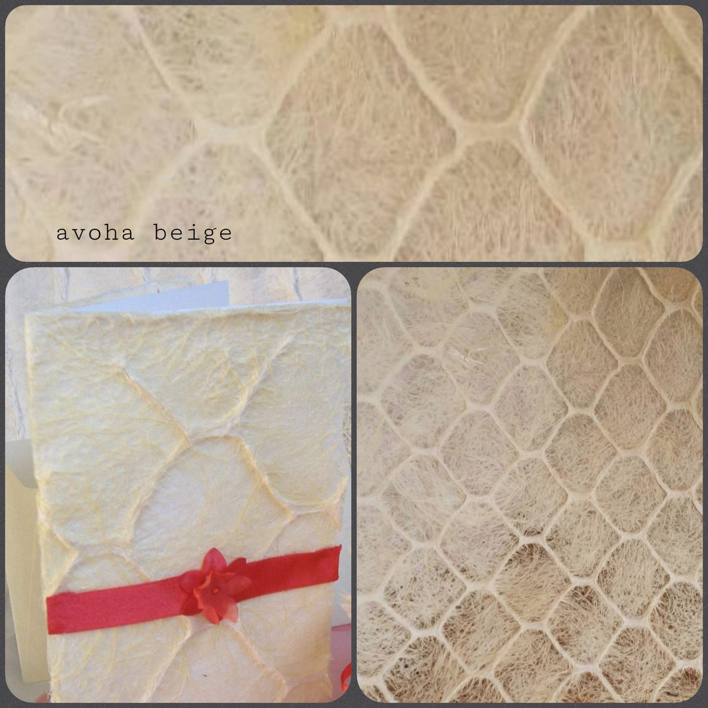 Carta gelso fatta a mano inserti fibre naturali beige chiaro uso packaging confezionamento regali bomboniere legatoria scrapbooking biglietti inviti partecipazioni matrimonio