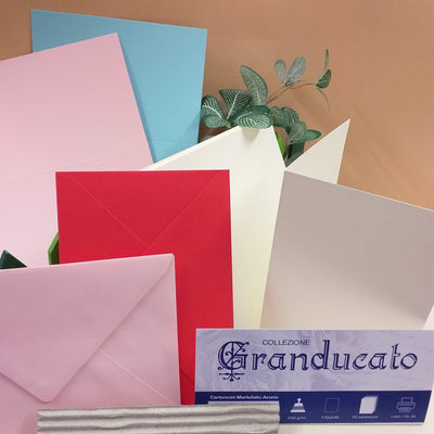 Cartoncini buste colorati per inviti biglietti stampati e fai da te
