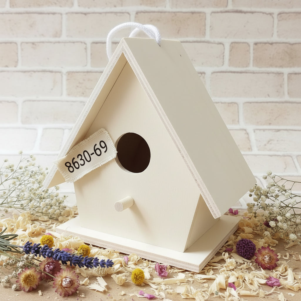 nido casetta legno decorativa ad uso decorazioni di uova di Pasqua fai da te per uccellini ovetti confezioni regalo cesti vetrine composizioni centrotavola packaging