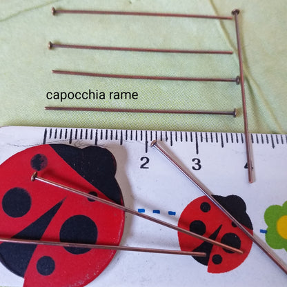 40 mm chiodi spilli perni aghi con capocchia a T metallo rame minuterie per orecchini fai da te gioielli perline bigiotteria