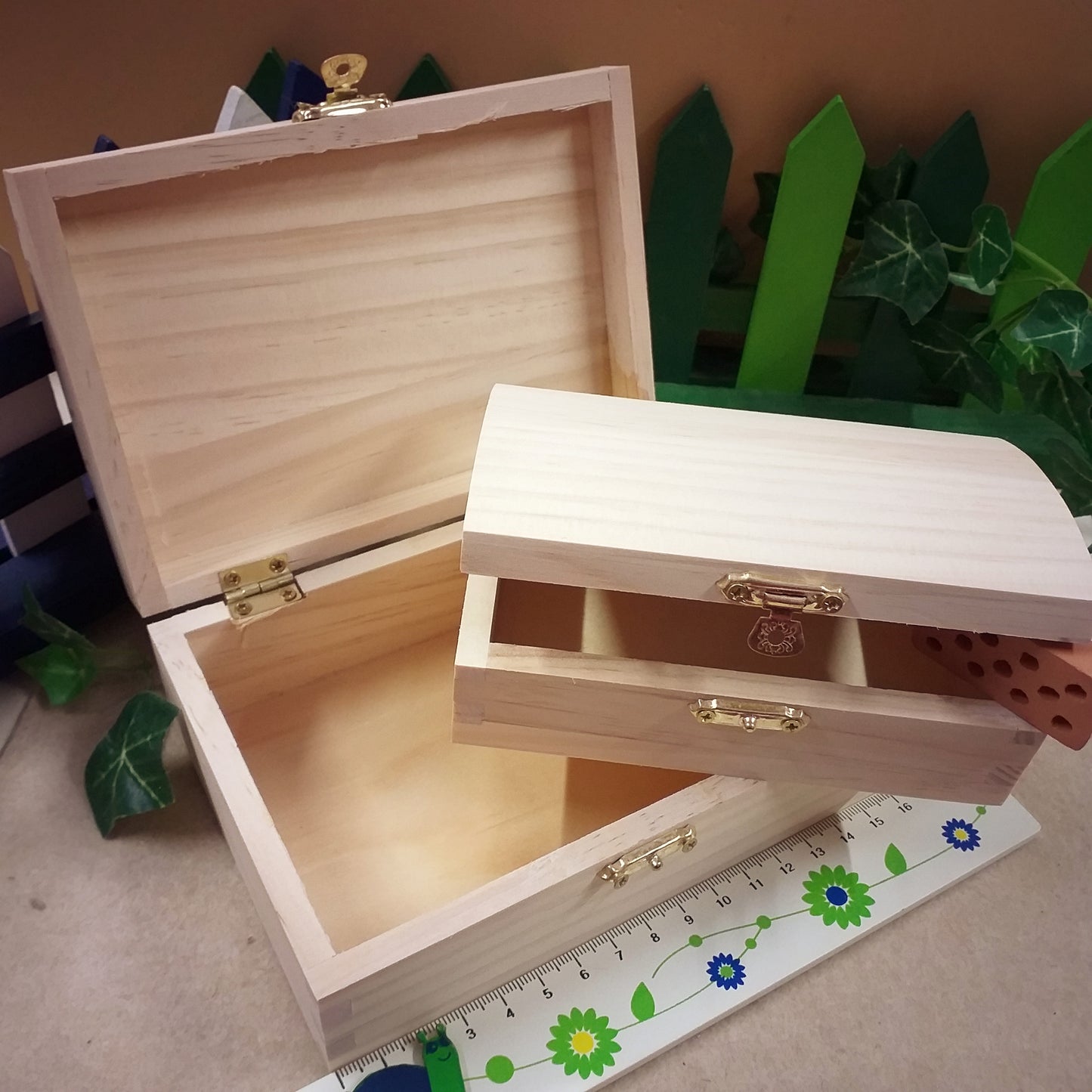 larghezza 13 e 16 cm scatoline legno portaconfetti cofanetto con chiusura per bomboniere e hobbistica da decorare fai da te decoupage pasquale