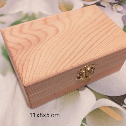 11 x 8 x 5 cm scatoline legno portaconfetti cofanetto con chiusura per bomboniere e hobbistica da decorare fai da te decoupage
