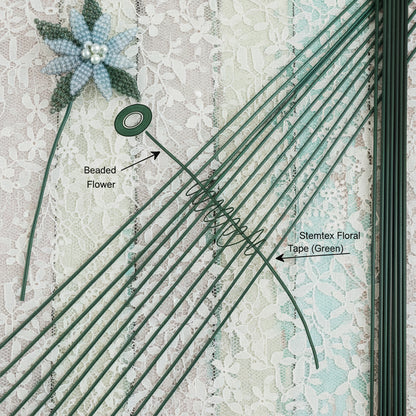 steli di ferri fili per Gambi fiori perline hobby-creativi barrette ricoperte verde rivestite laccate ferretti da fioristi