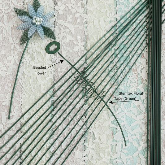 steli di ferri fili per Gambi fiori perline hobby-creativi barrette ricoperte verde rivestite laccate ferretti da fioristi