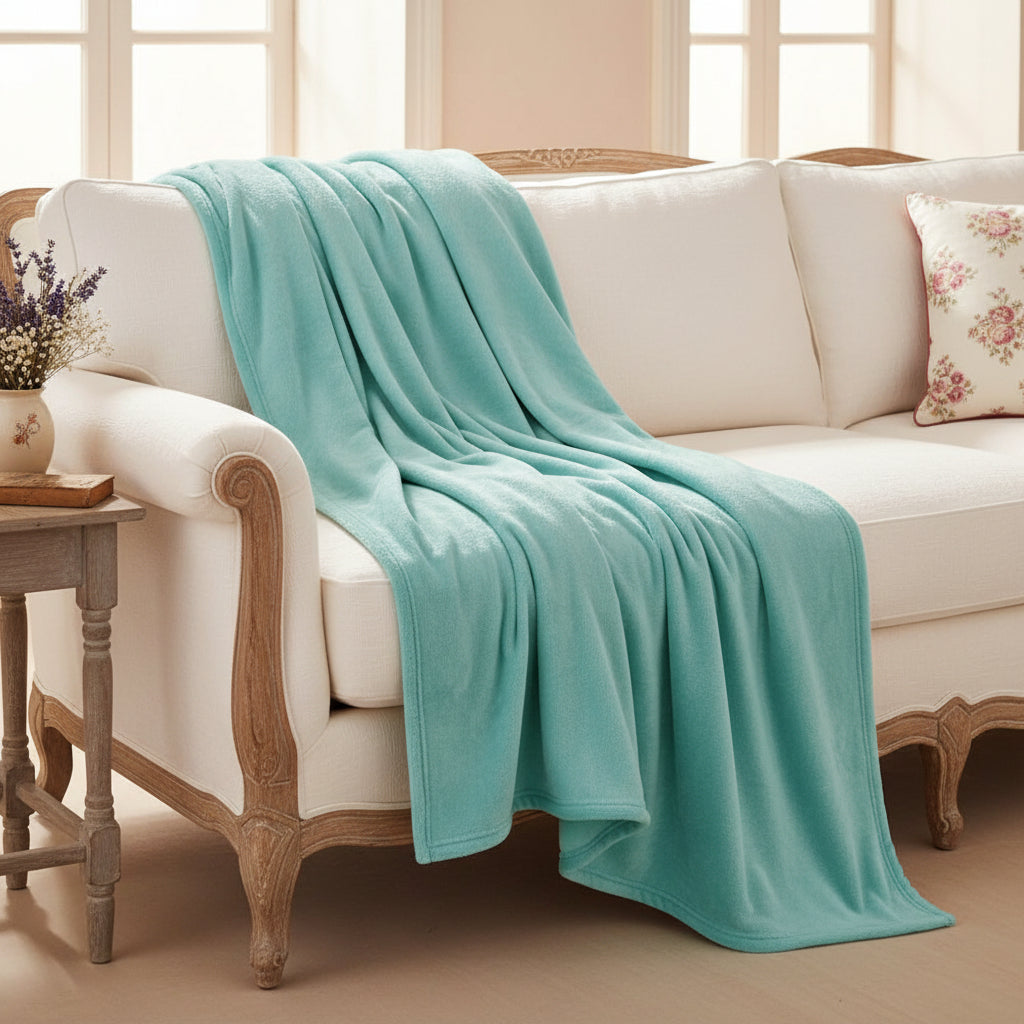 turchese idee regalo Natale coperta premium pile di microfibra plaid divano e letto singolo