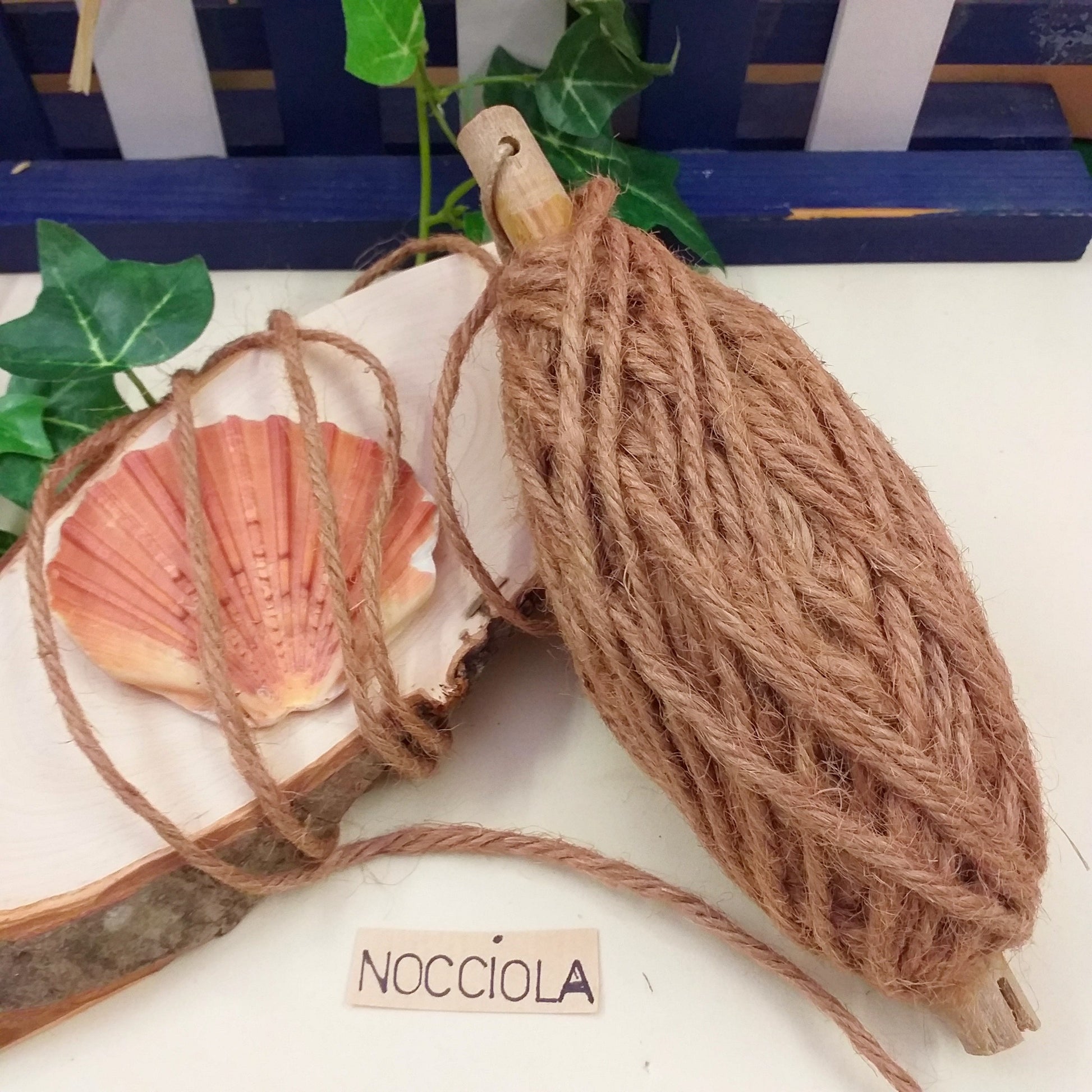 packaging mare nocciola flexcord  corda di juta cordoncino naturale sbiancato spago uso per cordino bijoux uncinetto fai da te hobbistica bomboniere shabby chic country rustico style
