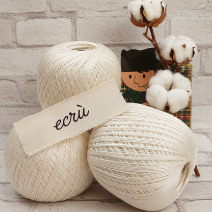 titolo 5 colore ecru negozio filati stock offerta cotone uncinetto filo di scozia pregiato gasato pettinato bimercerizzato